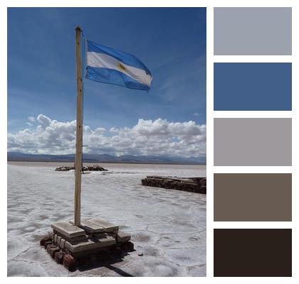 Flag Argentine Salt Lake Image
